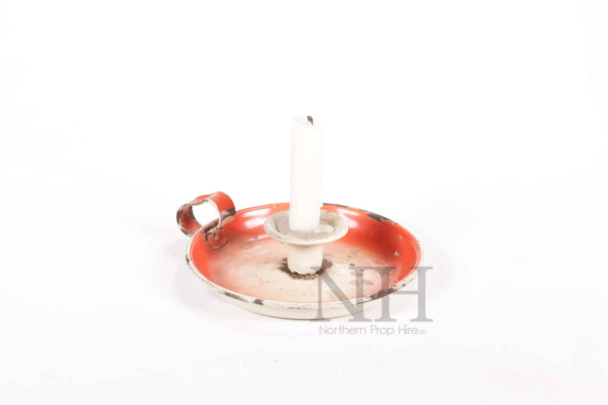 Red candle holder