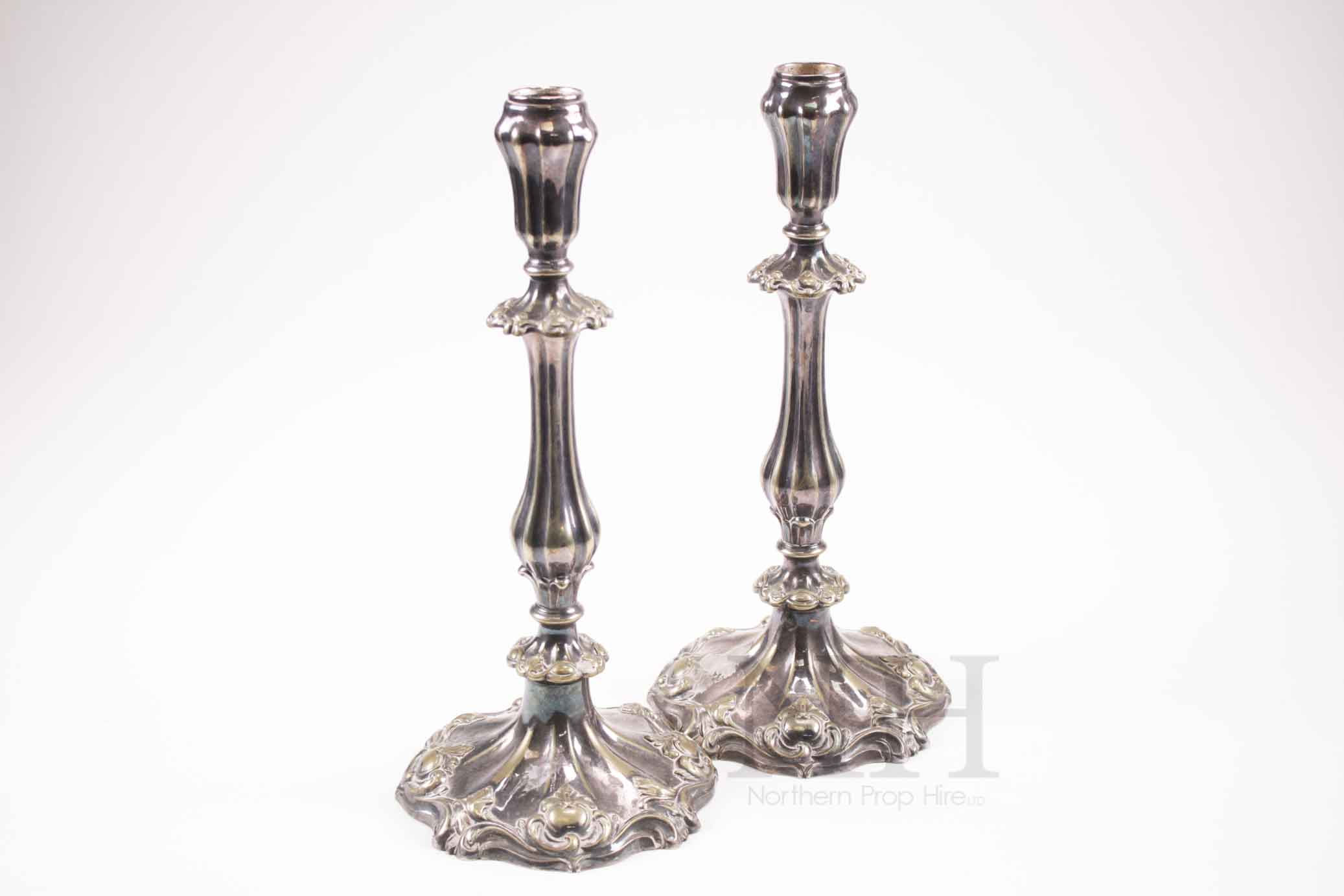 Silver candlesticks