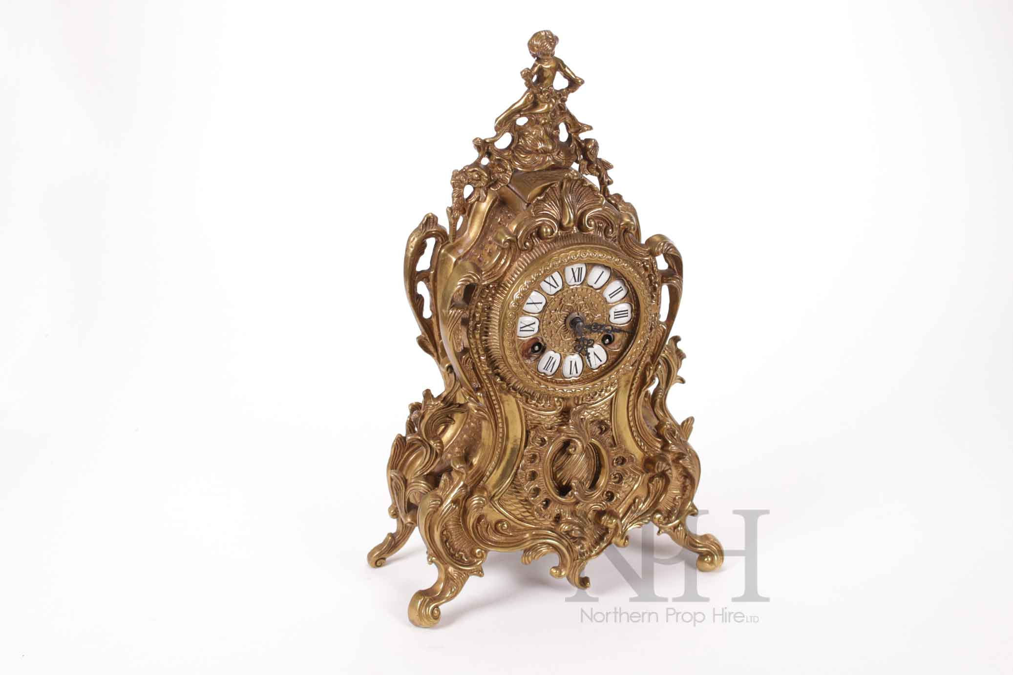 Cast metal clock