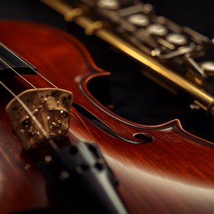 Equipe de marketing digital representada por instrumentos de orquestra tocando a mesma peça