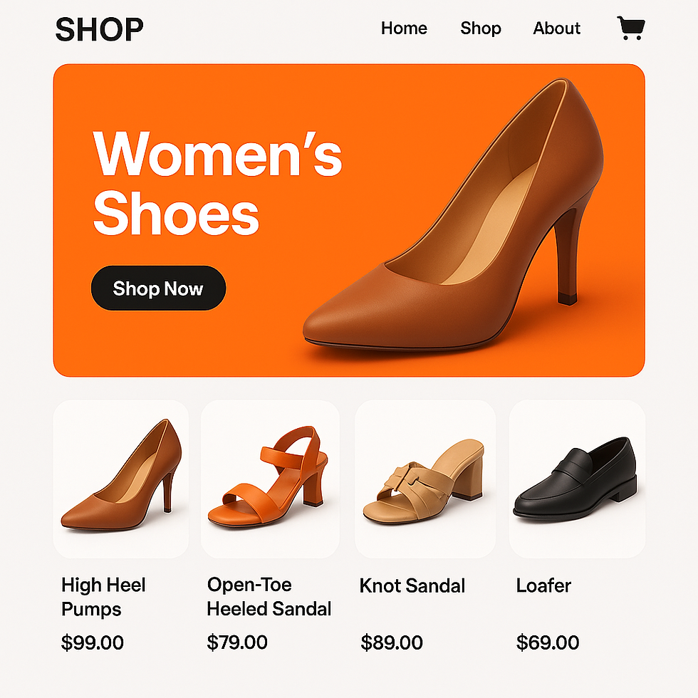 Site de sapatos femininos desenvolvido pela Agência de Marketing Digital IndexaGO