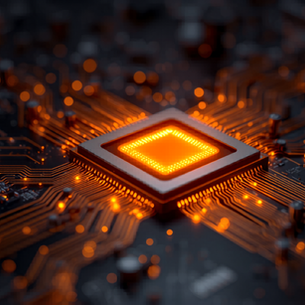 Inteligência artificial no marketing digital: CPU moderna processando dados na operação da IndexaGO
