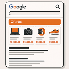 Exemplo de como vender pelo Google Meu Negócio com ofertas listadas.
