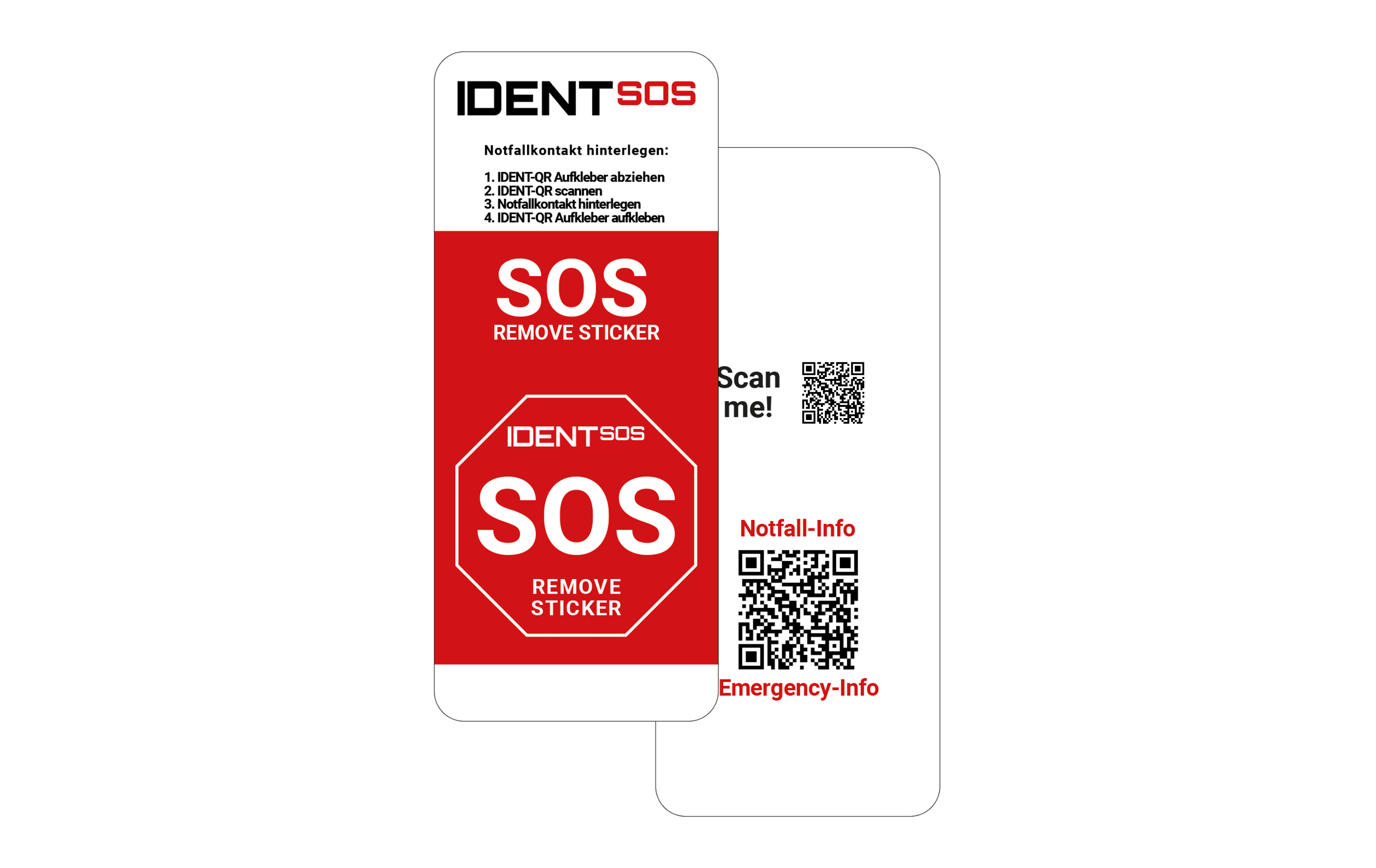 Notfallaufkleberset 2-in-1