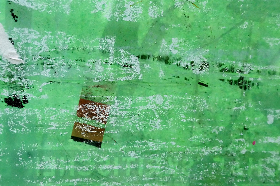 green abstract painting