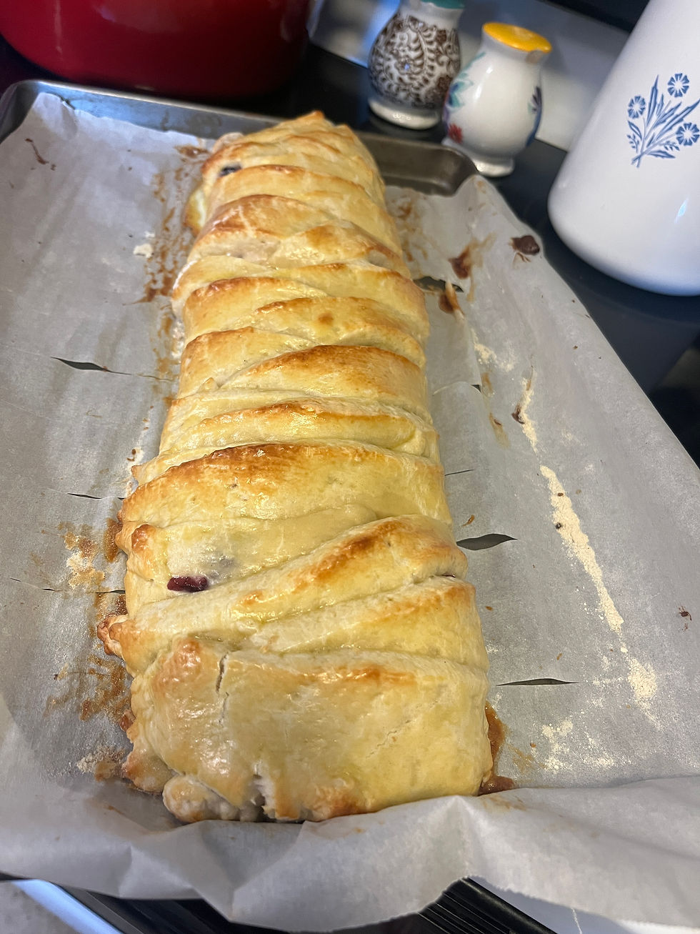 pastry bread fresh out of the oven