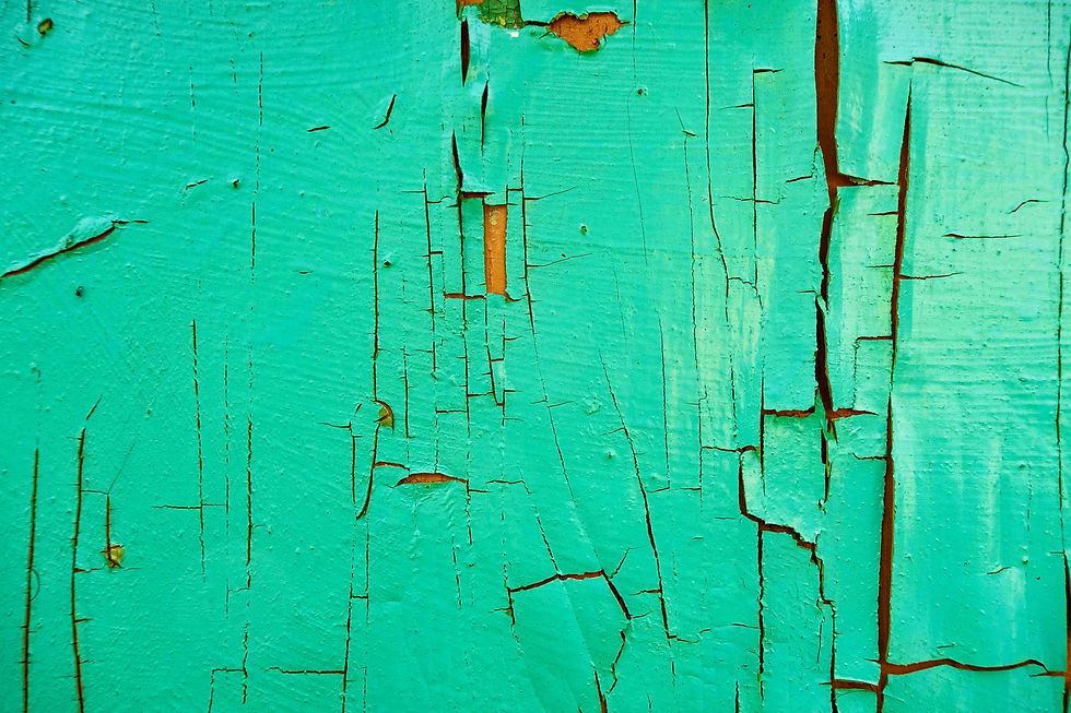 cracking green paint