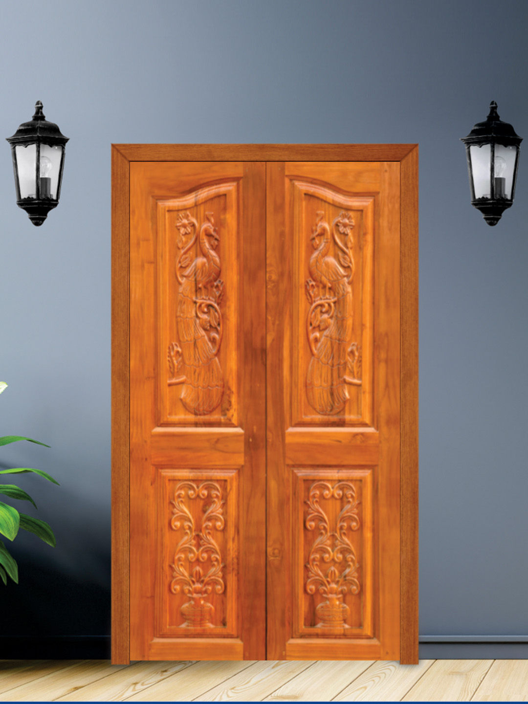 Teak Wood Door NR DD-52C