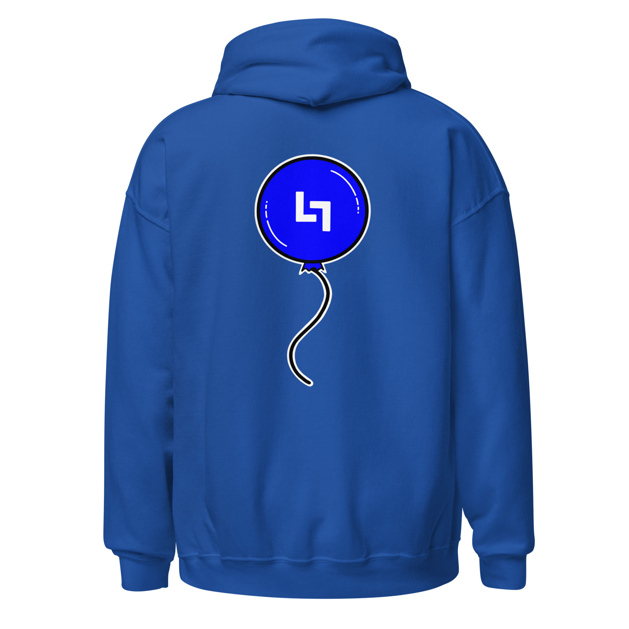 Blue Balloon Hoodie (Front) (Back)