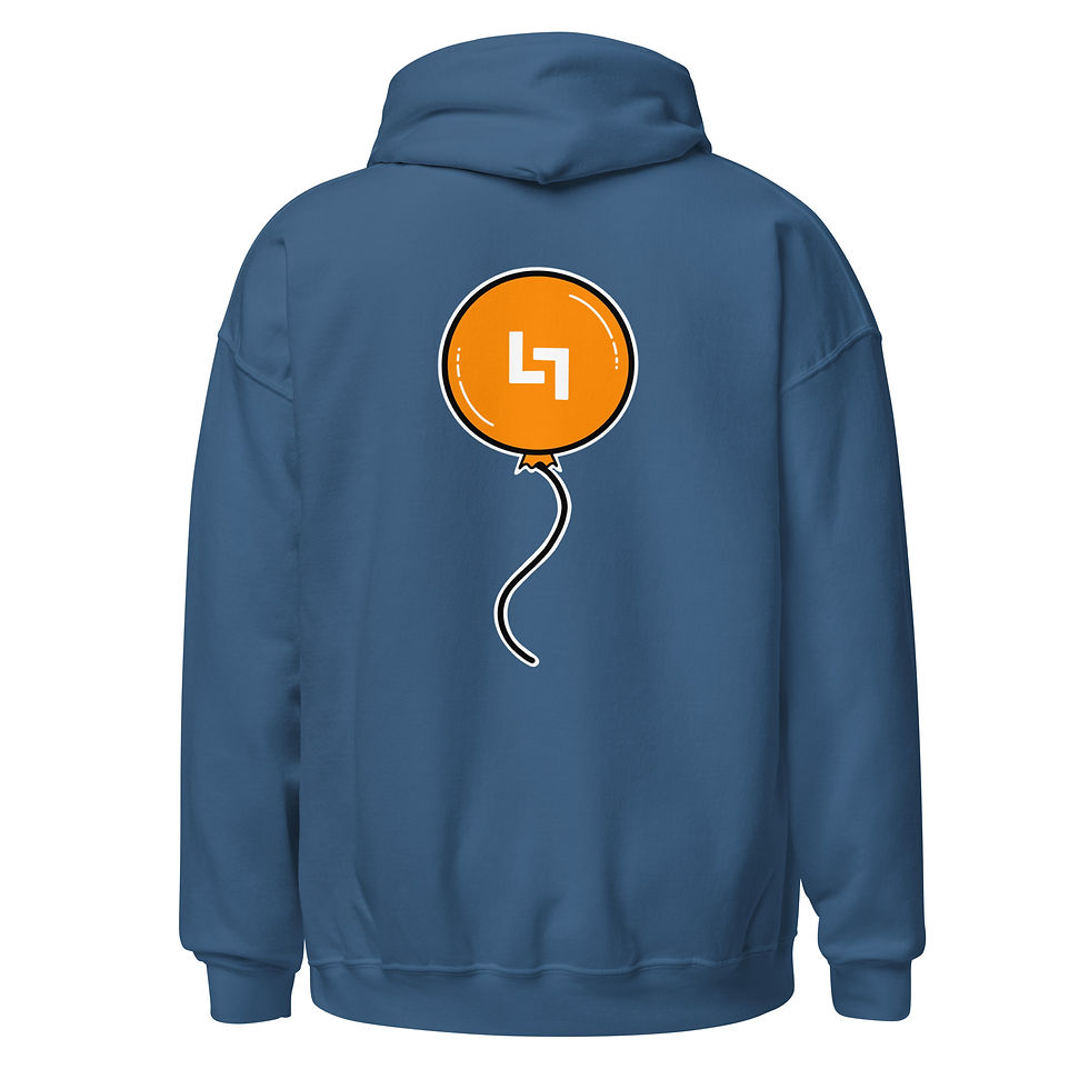Thumbnail: Orange Balloon Hoodie (Front) (Back)
