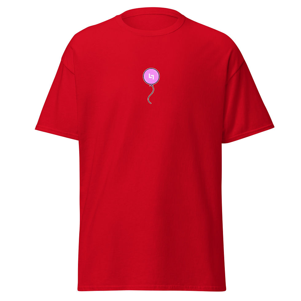 Thumbnail: Pink Balloon T-Shirt (Front) (Back) 