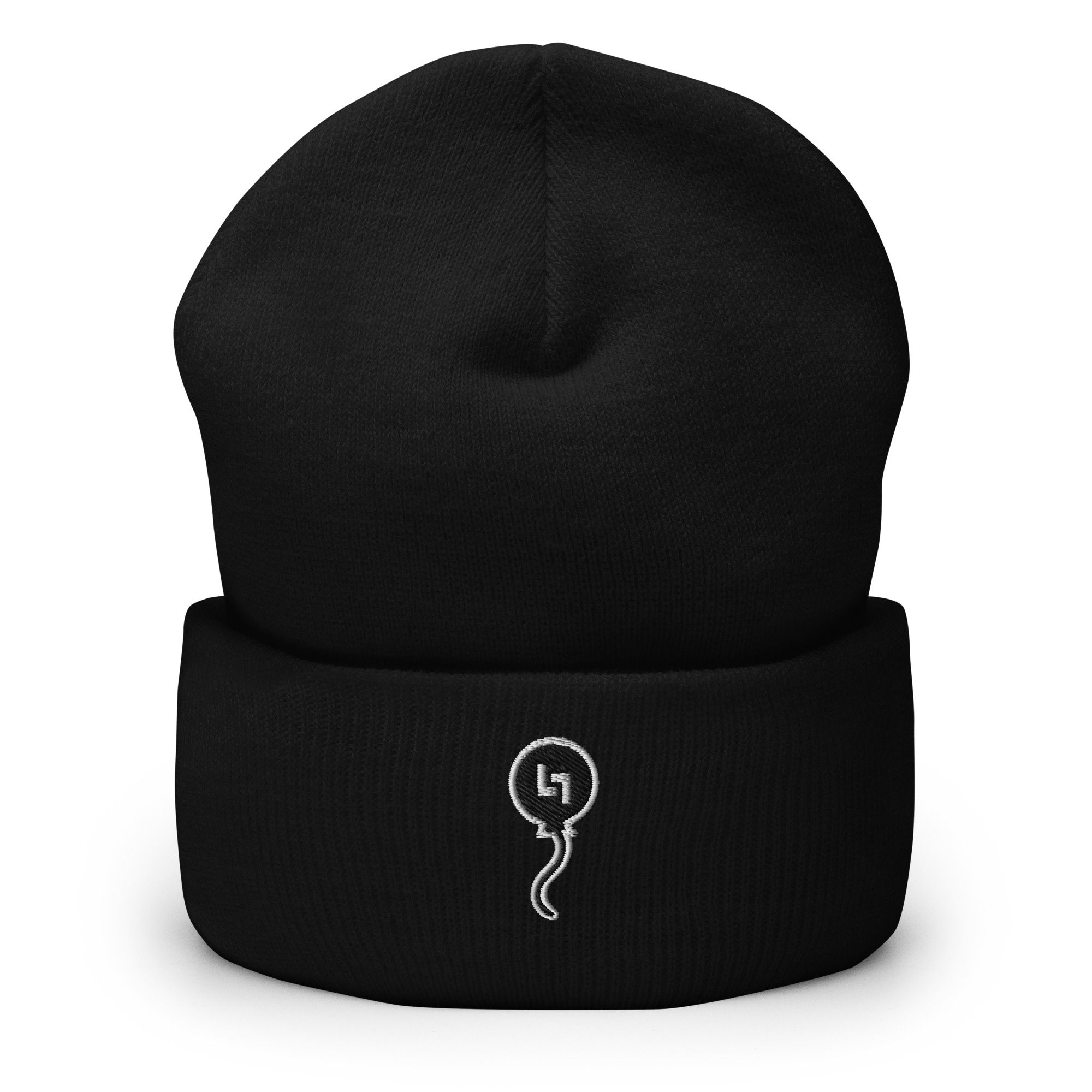 Black Balloon Cuffed Beanie 