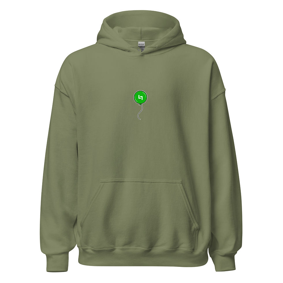 Thumbnail: Green Balloon Hoodie (Front) (Small)