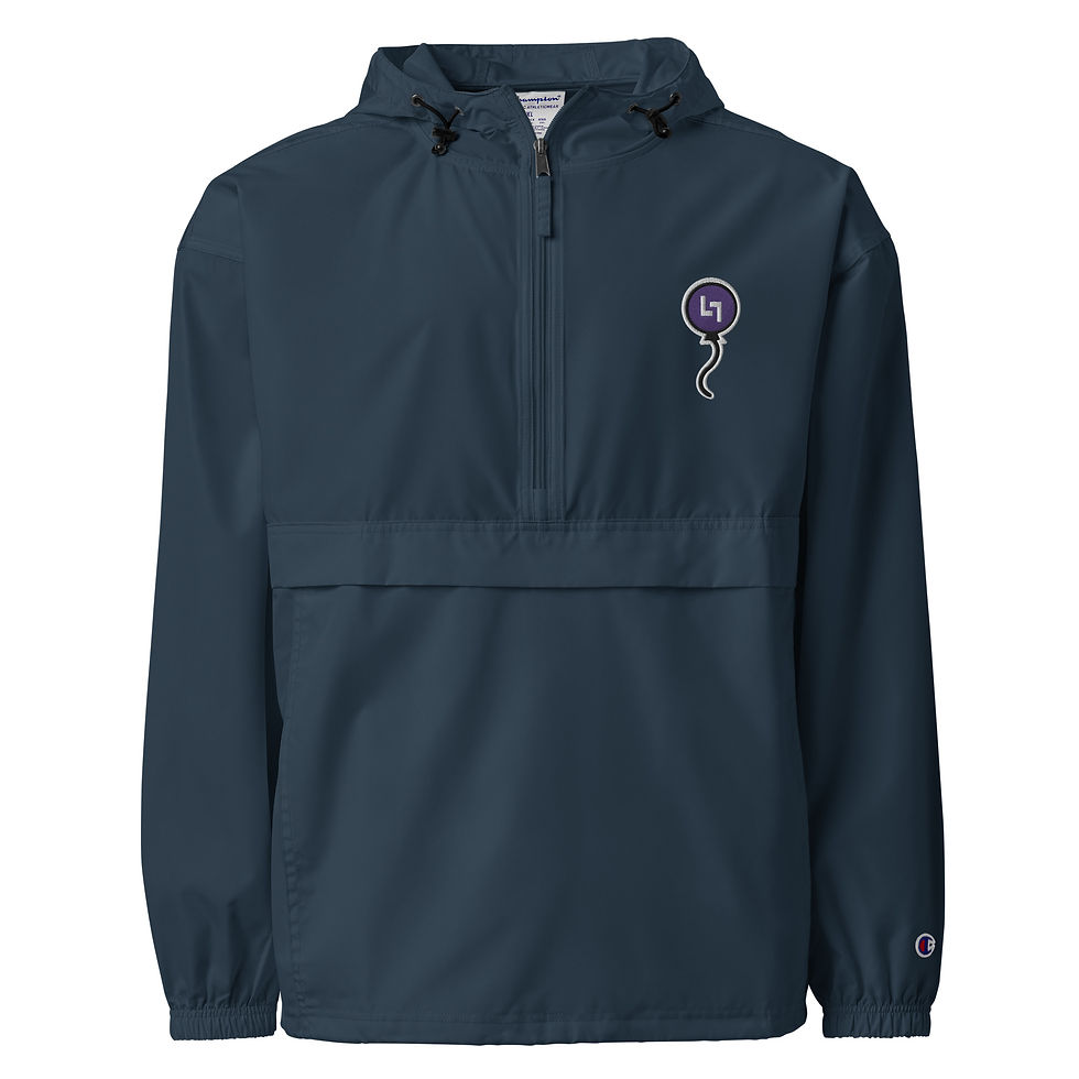 Thumbnail: Purple Balloon Embroidered Champion Packable Raincoat Jacket 