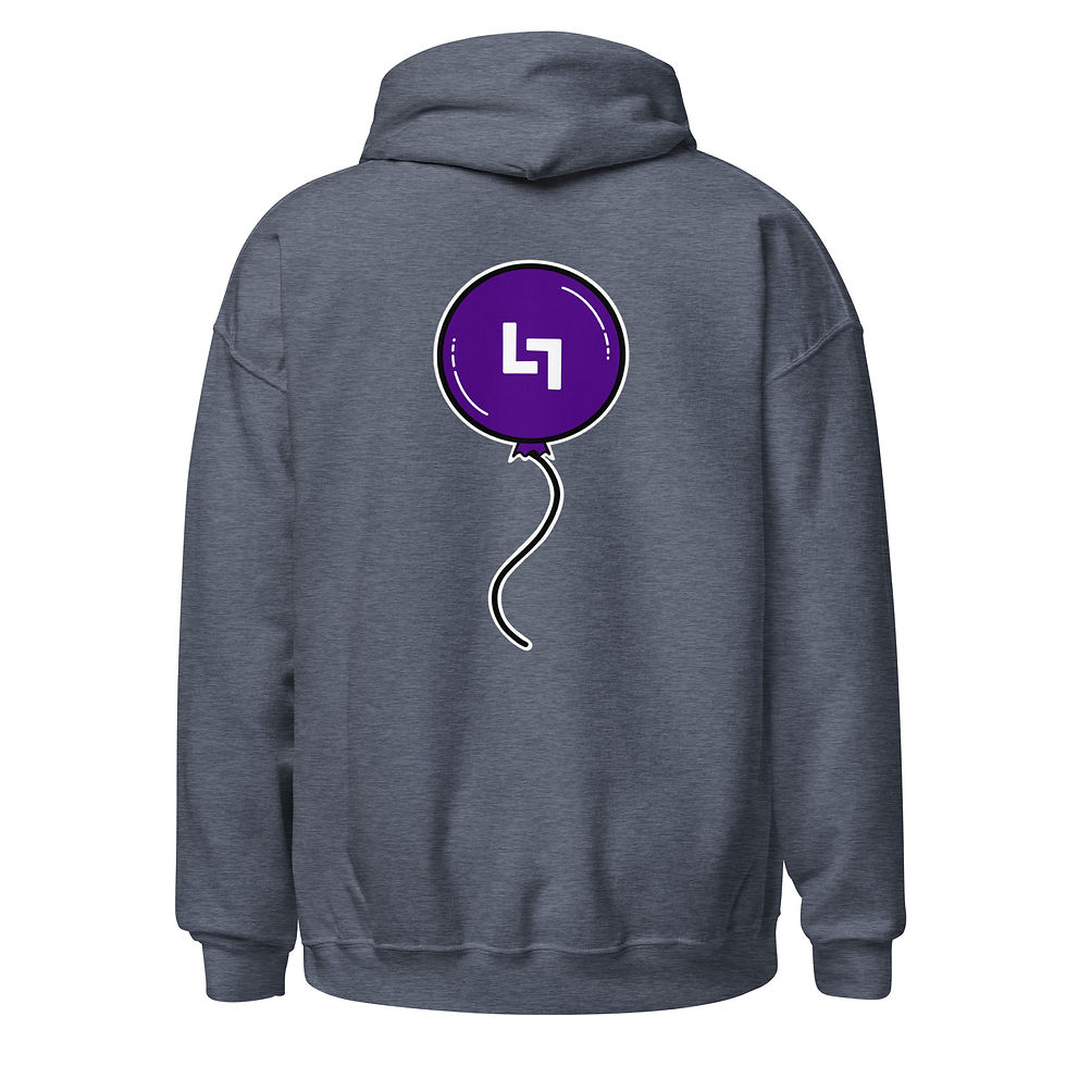 Thumbnail: Purple Balloon Hoodie (Front) (Back)