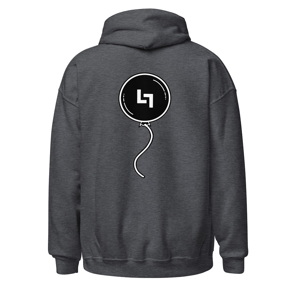Thumbnail: Black Balloon Hoodie (Front) (Back)