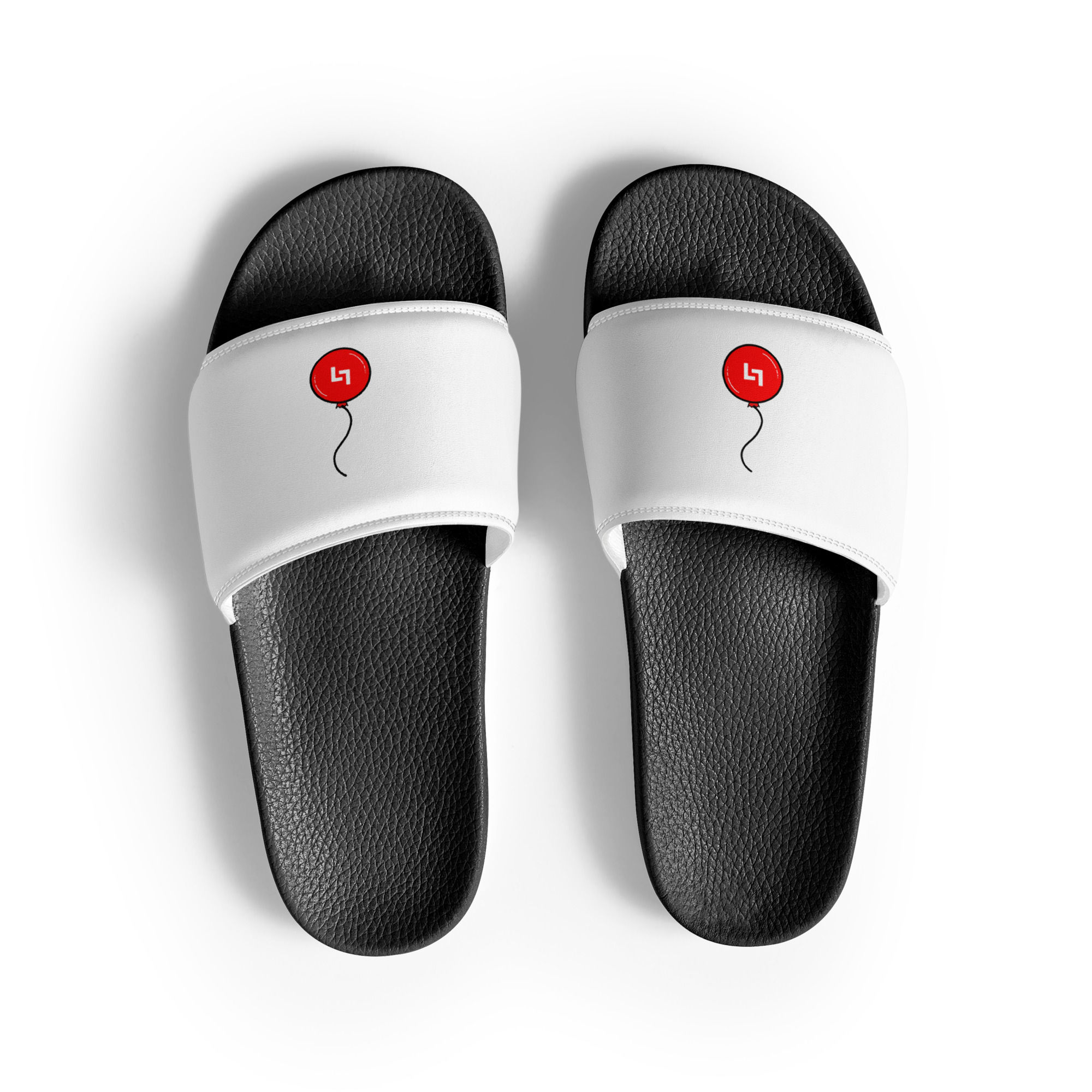 Red Balloon Men’s White Slides