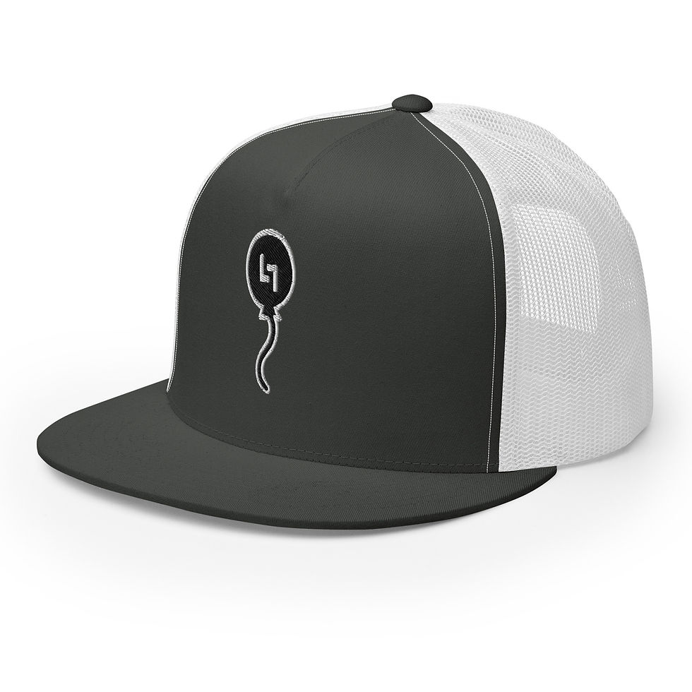 Thumbnail: Black Balloon 5 Panel Trucker Hat