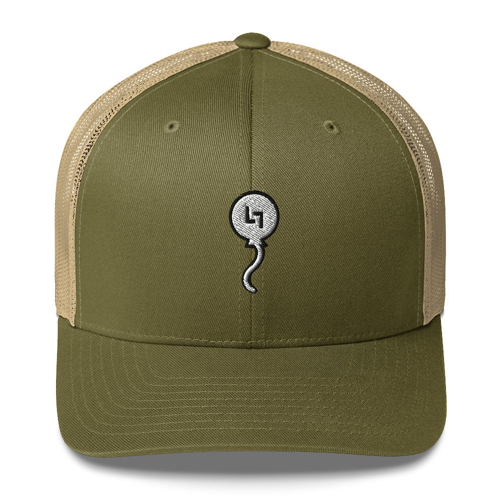 Thumbnail: White Balloon Retro Trucker Hat 