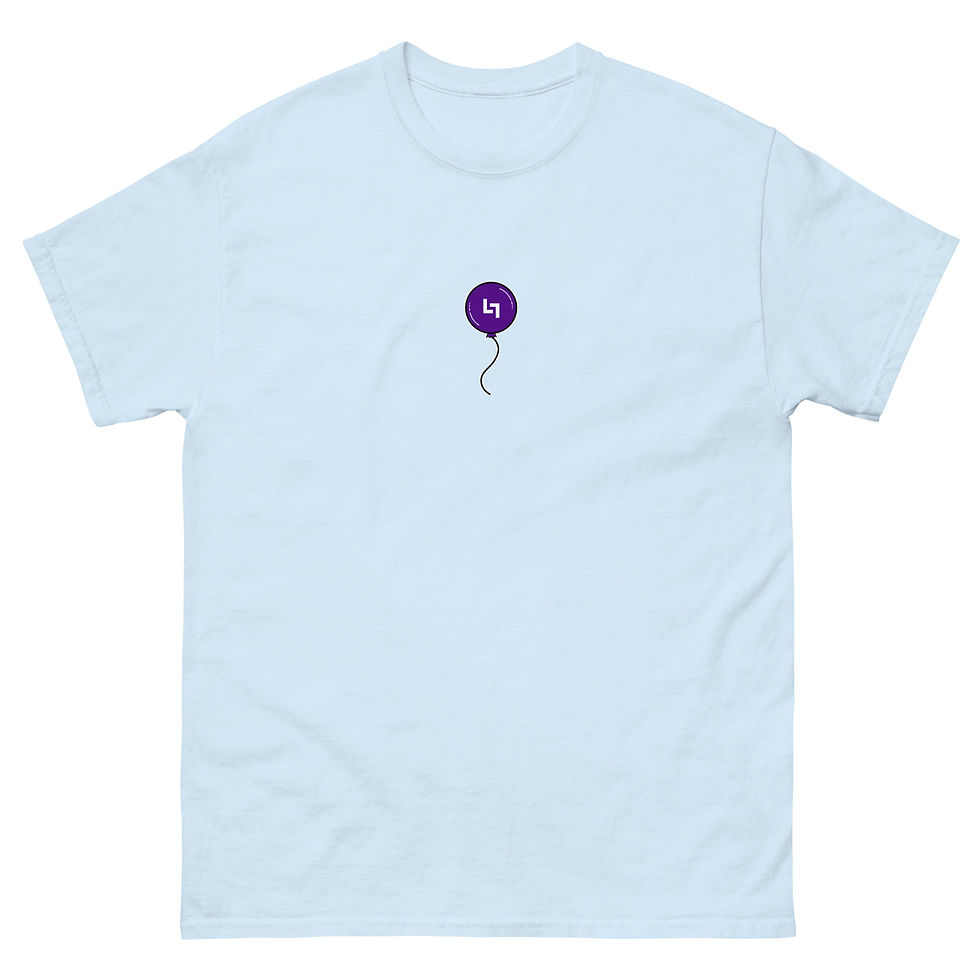 Thumbnail: Purple Balloon T-Shirt (Front) (Small)
