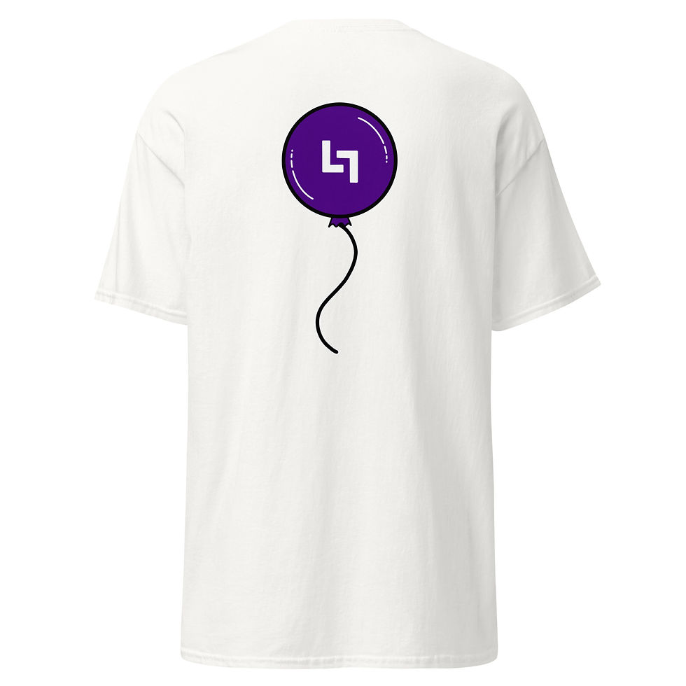 Thumbnail: Purple Balloon T-Shirt (Front) (Back) 