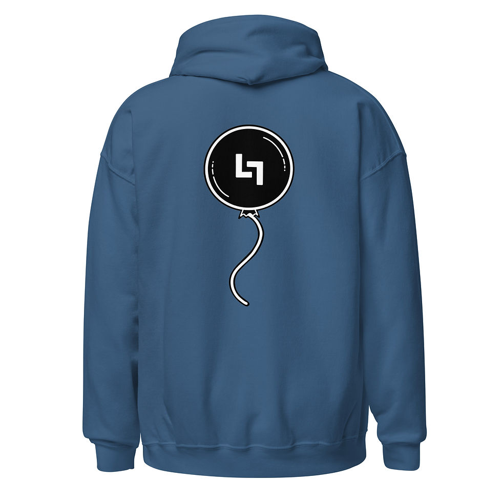 Thumbnail: Black Balloon Hoodie (Front) (Back)