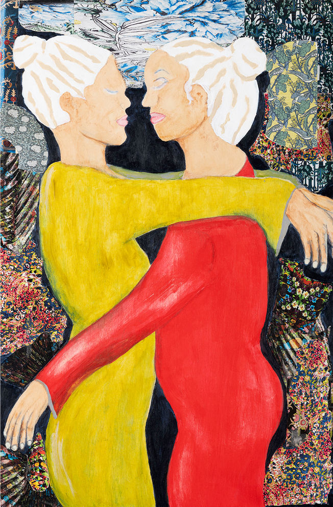 Lovers a print by Hazelle Palmer