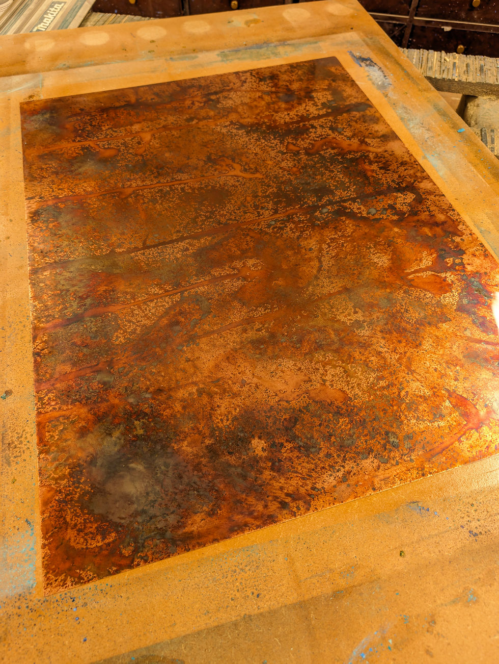 Thumbnail: Weathered & Rustic Copper Splashback