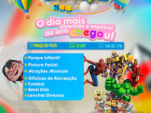 GANDU: Dia das Crianças terá tarde de diversão e alegria na Praça do Povo