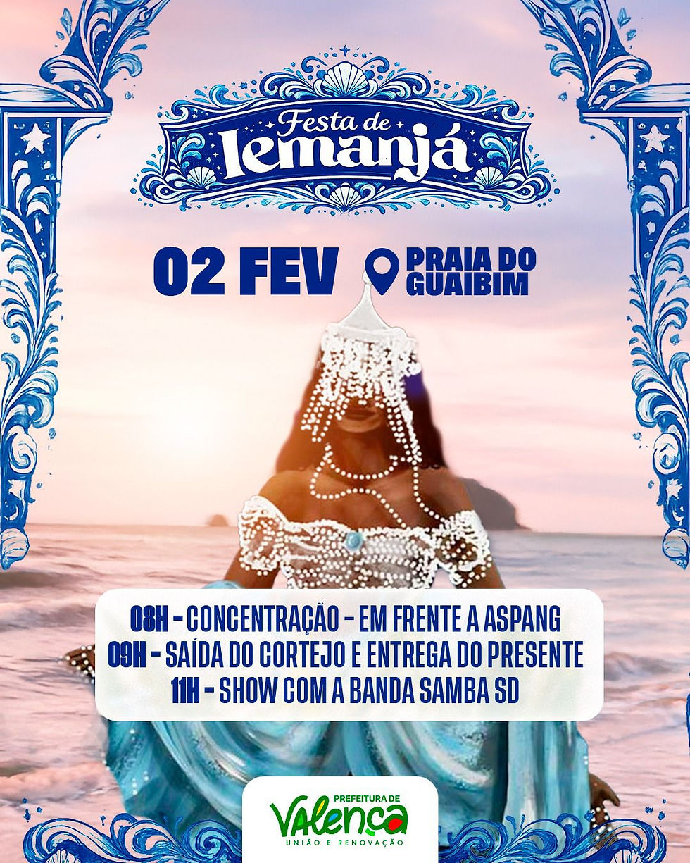 VALENÇA: Praia de Guaibim recebe celebração do Dia de Iemanjá com fé, cultura e tradição