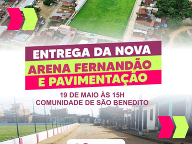 N.PEÇANHA: Reinauguração da Arena Fernandão agita São Benedito neste domingo (19/05)