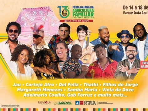 13ª Feira Baiana da Agricultura Familiar e Economia Solidária começa nesta quarta (14/12)