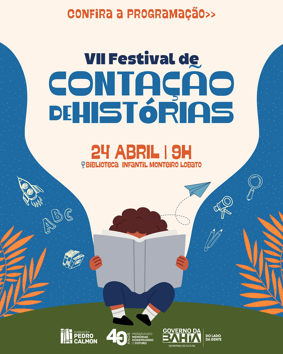VII Festival de Contação de Histórias celebra os 76 anos da Biblioteca Monteiro Lobato com programação especial para crianças e famílias