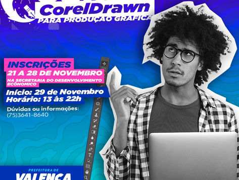 VALENÇA - Inscrições abertas para o curso de Corel Drawn