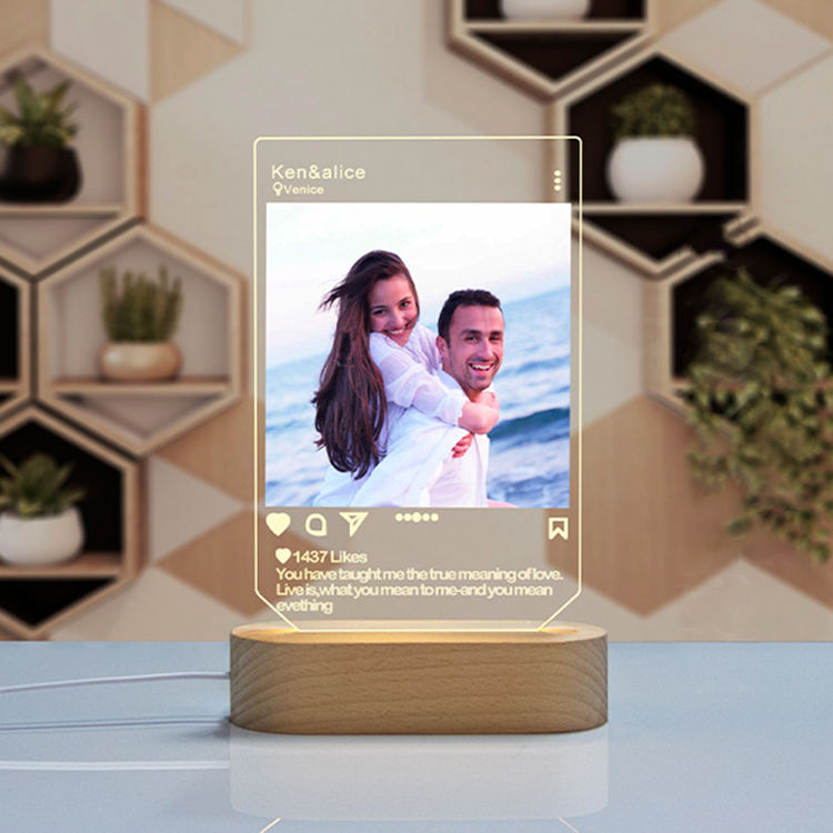 縮圖：亞加力發光相架燈座