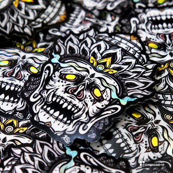 งานพิมพ์สติกเกอร์ โฮโลแกรม โฮโลแกรมเฉพาะจุด โฮโลแกรมเต็มชิ้น สติกเกอร์หมึก Solvent ink sticker command+p studio commandpstudio studiocommandp 