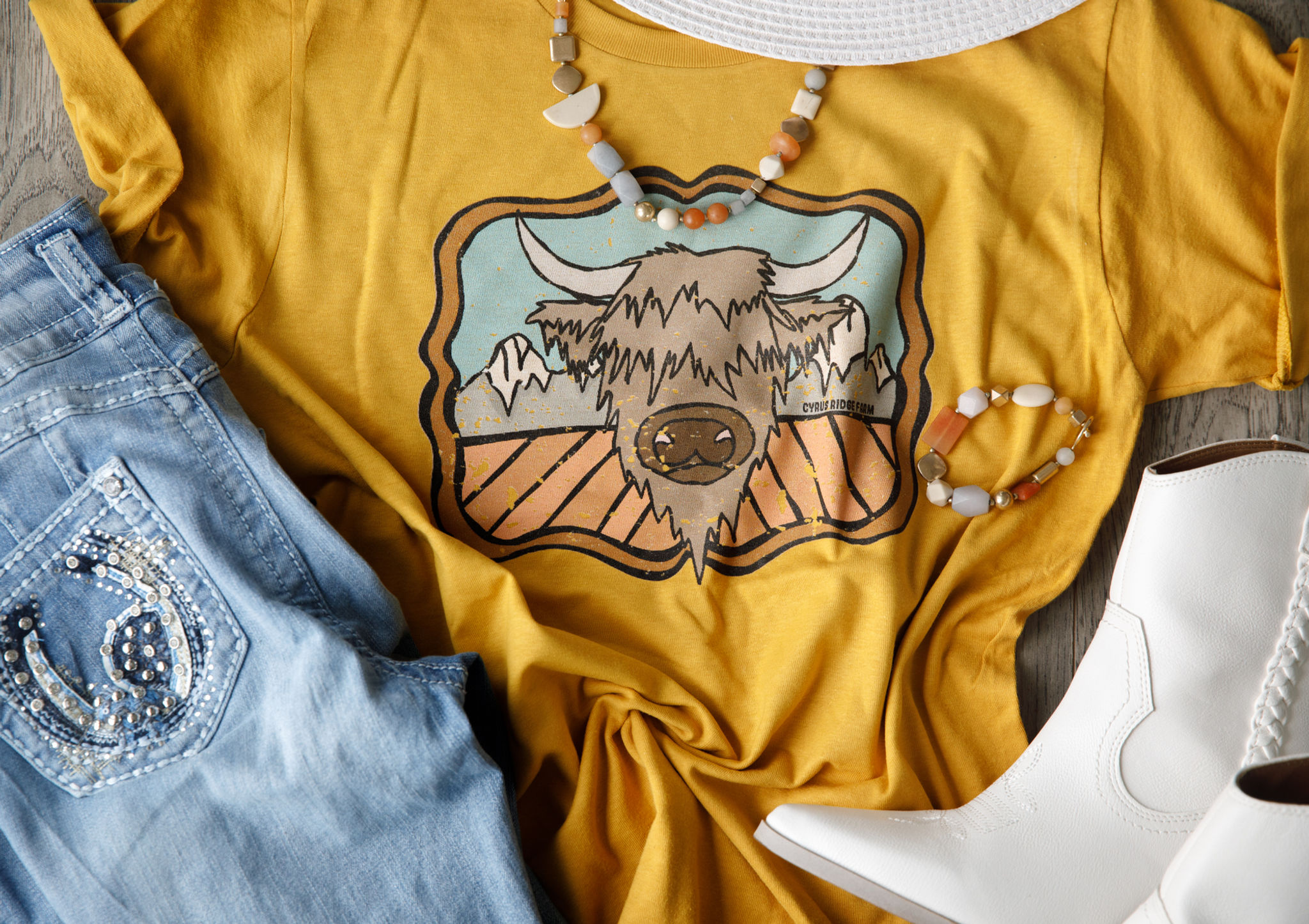 Highland Cow & Mountain Shirt