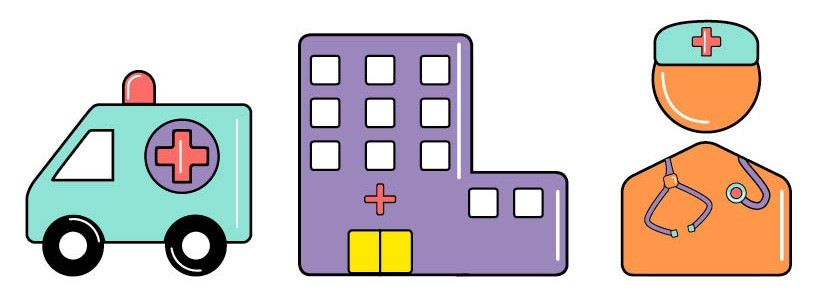 Ambulance, Emergency Department/Hospital, Healthcare Provider with Stethoscope
