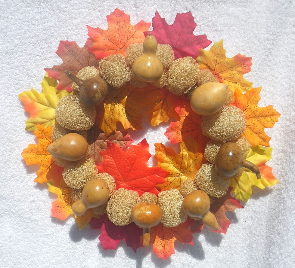 Fall Wreath with Luffa