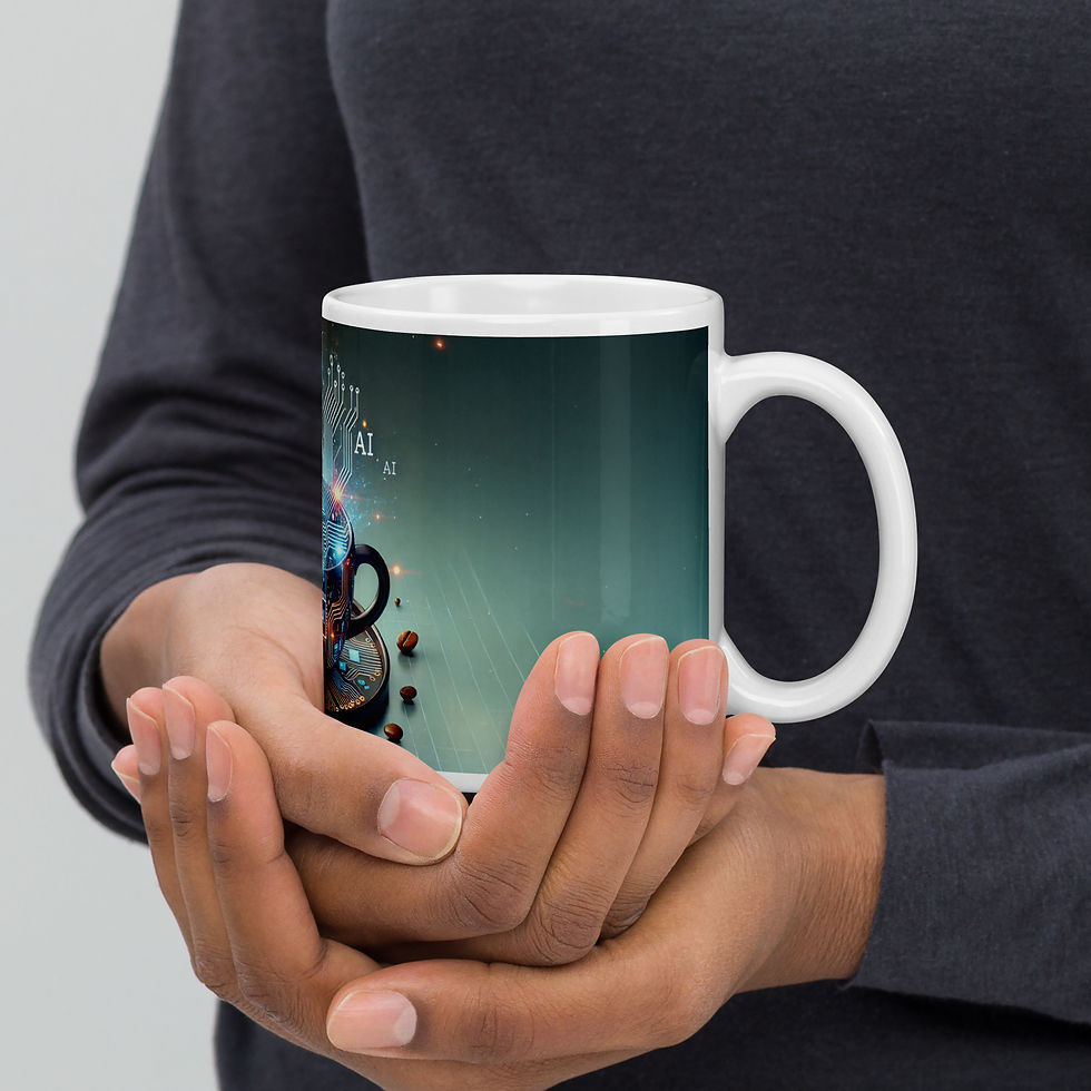Thumbnail: Powered by Caffeine and AI - Coffee Mug
