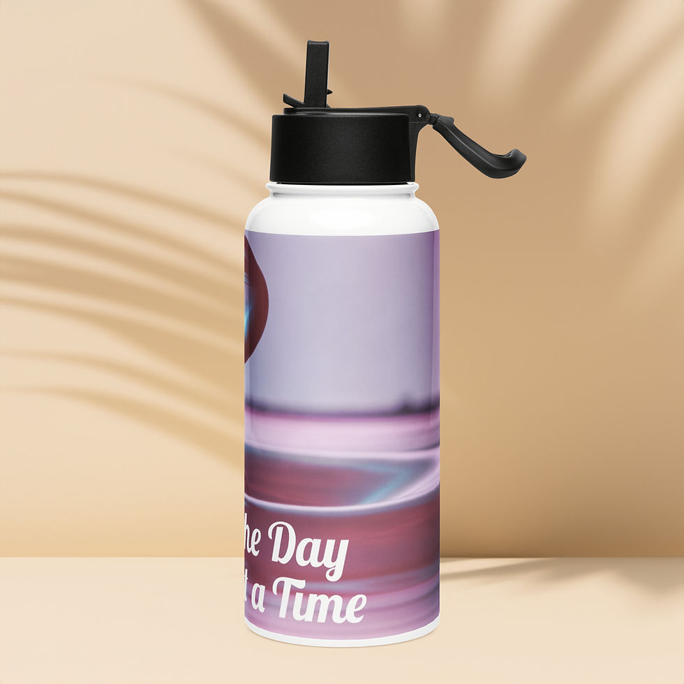 Thumbnail: Stainless steel water bottle "Conquer the Day - One Sip at a Time"