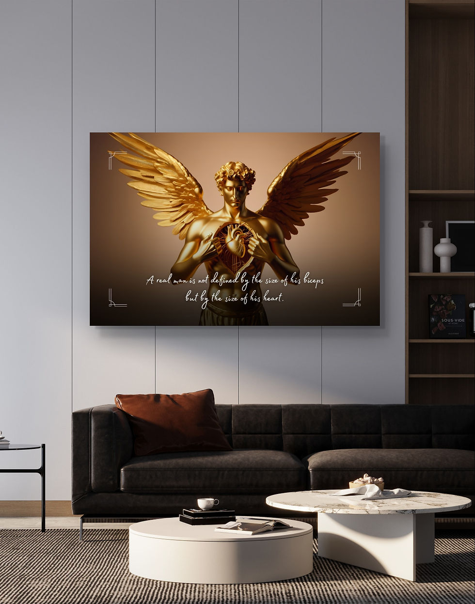 100520 A real man is not defined by the size of his biceps but by the size of his heart.