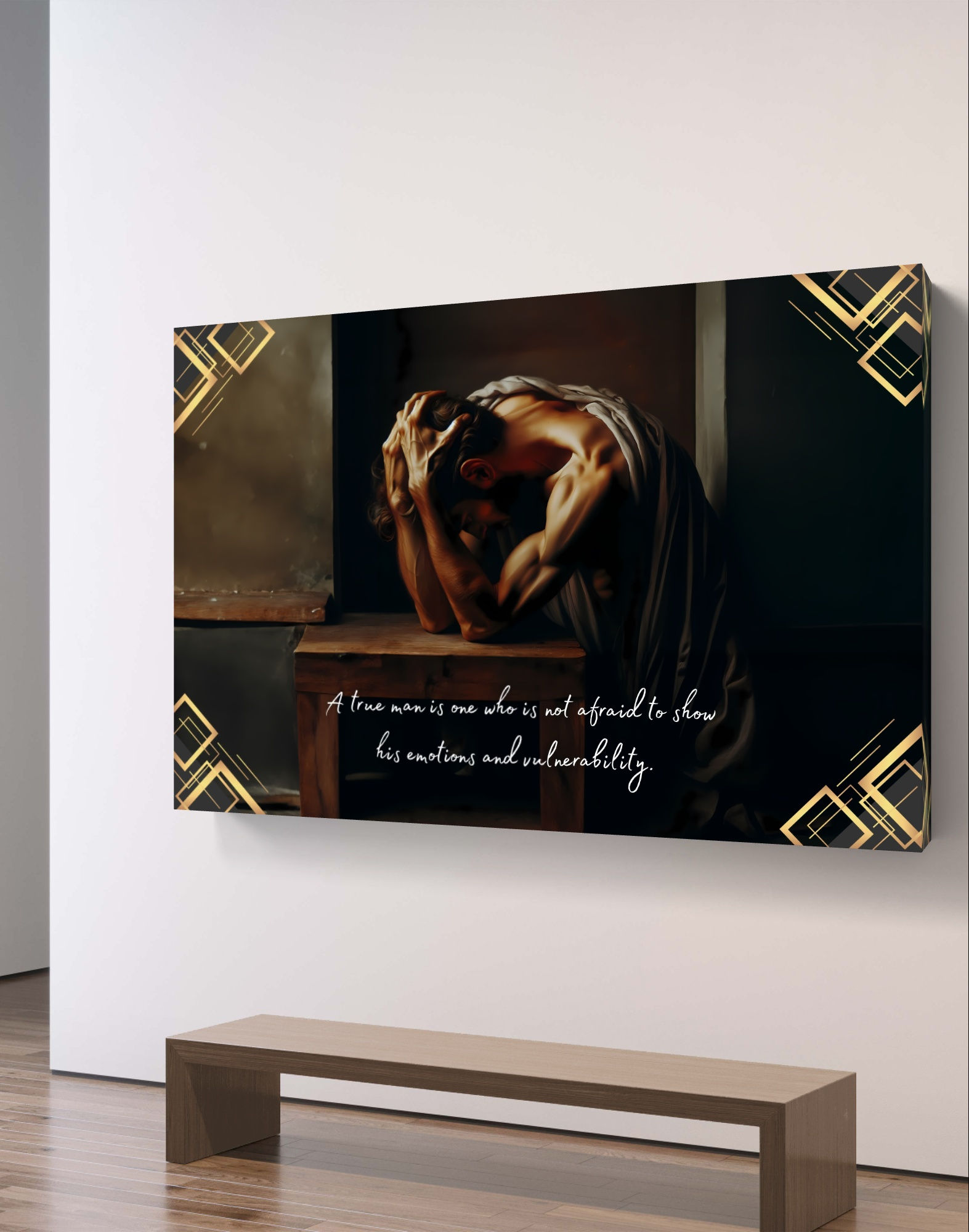 100521 A true man is one who is not afraid to show his emotions and vulnerability.