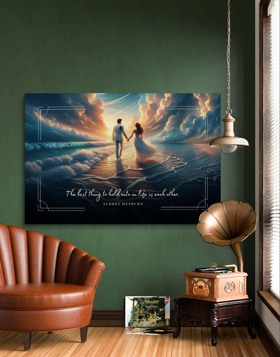 100575 The best thing to hold onto in life is each other. Audrey Hepburn