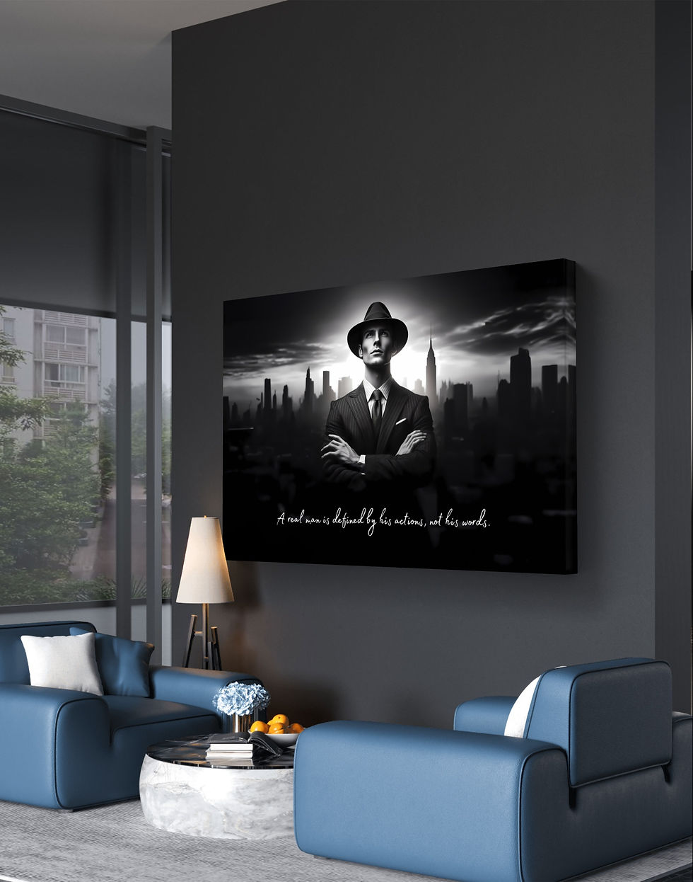 100524 A real man is defined by his actions, not his words.