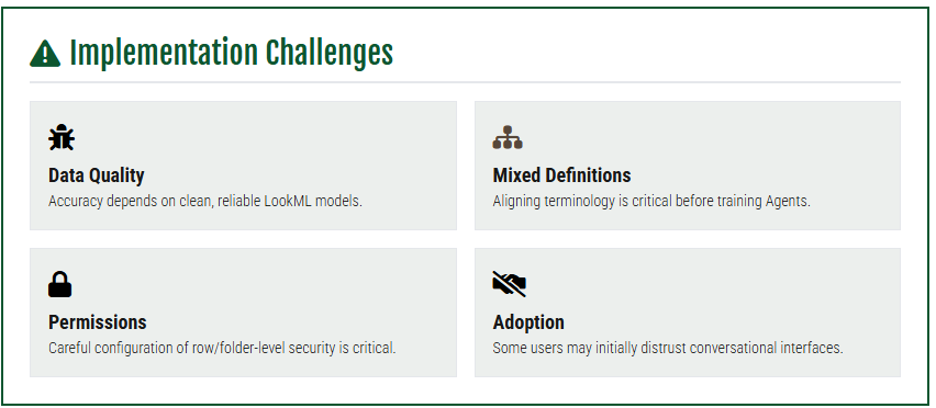 Implementation challenges