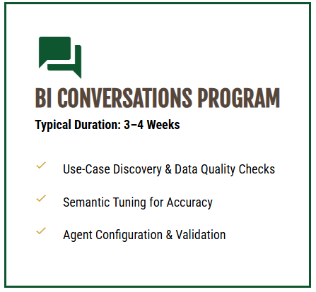 Conversational analytics services