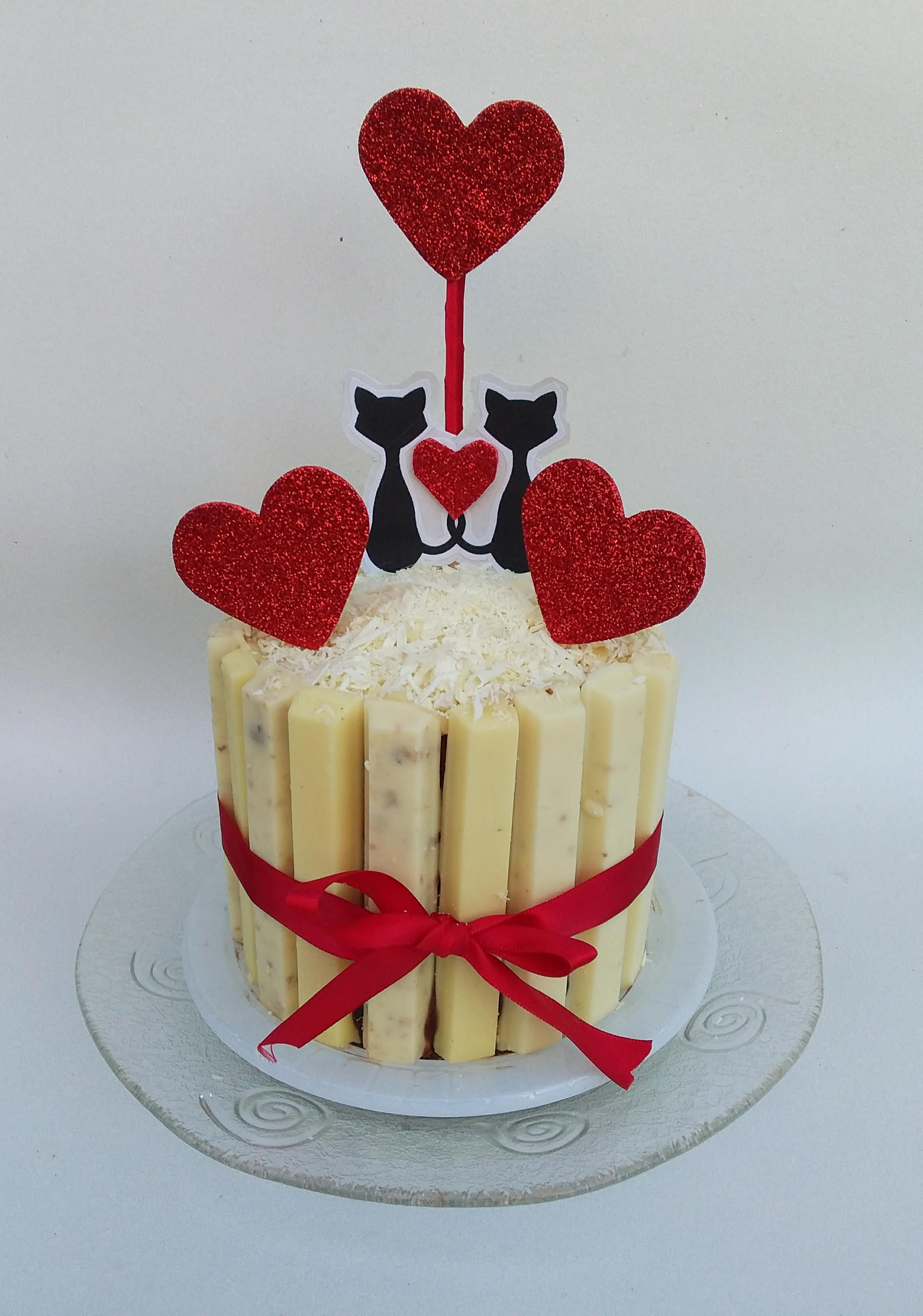 Bolo Barras de Chocolate Gatinhos