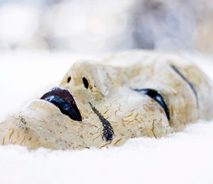 Mask in the snow