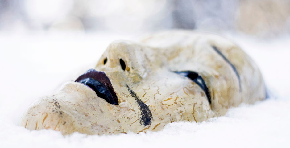 Mask in the snow